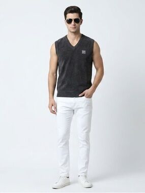 AHEAD Authentics Charcoal V-Neck Sweater Vest